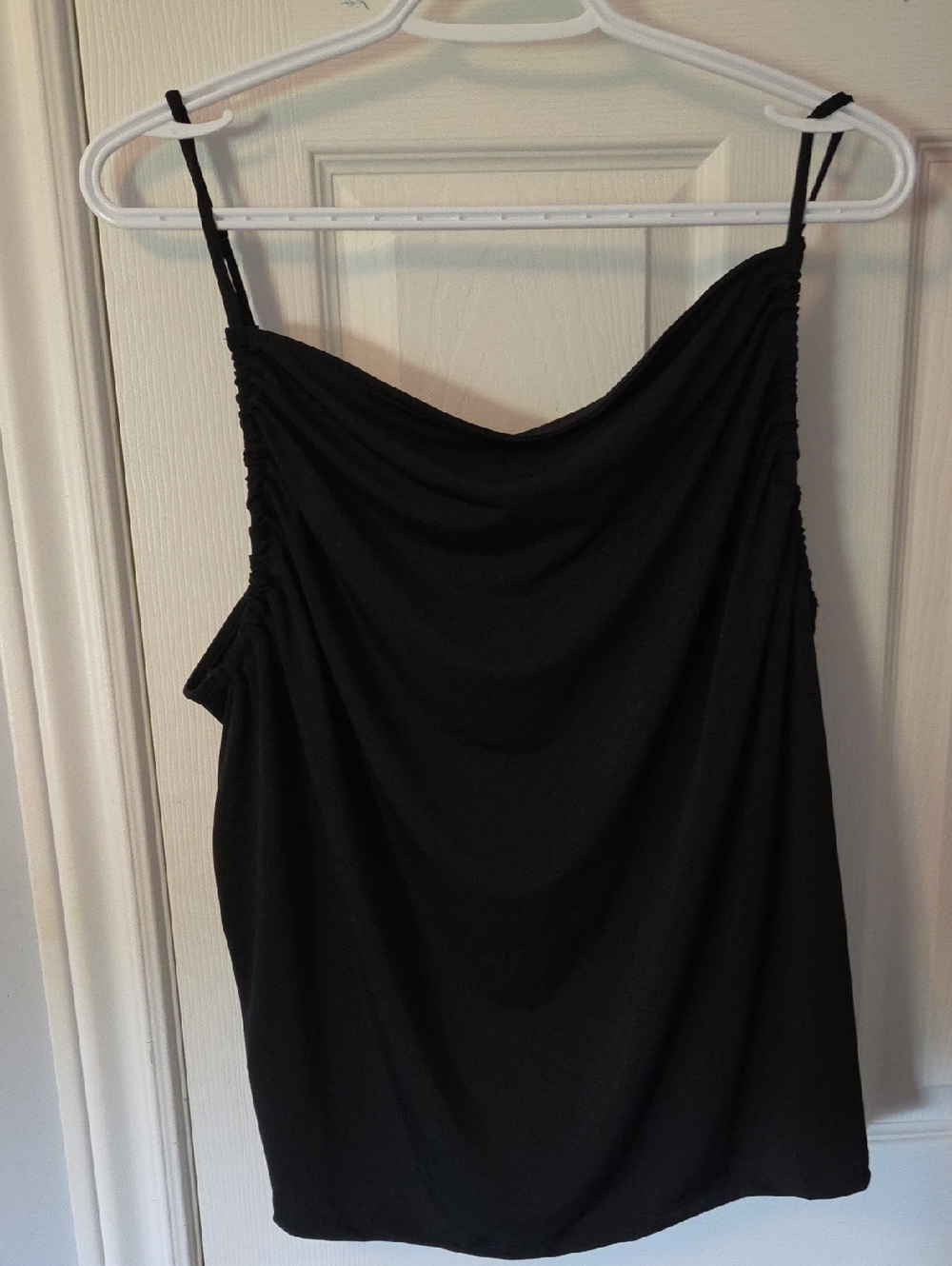 H&M Black Draped Cowl Neck Spaghetti Strap Camisole